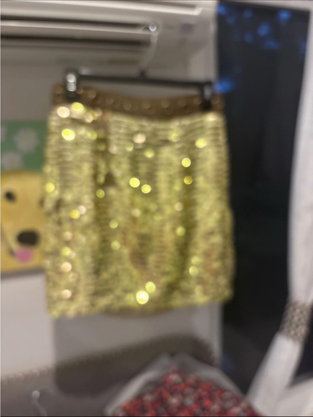 Cynthia Steffe Gold Sequin Mini Skirt